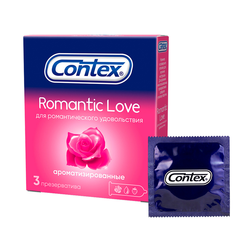 Презервативы ароматизированные Contex Romantic Love, 3 шт 8112031/3010298 - Contex - Ароматизированные презервативы - Купить