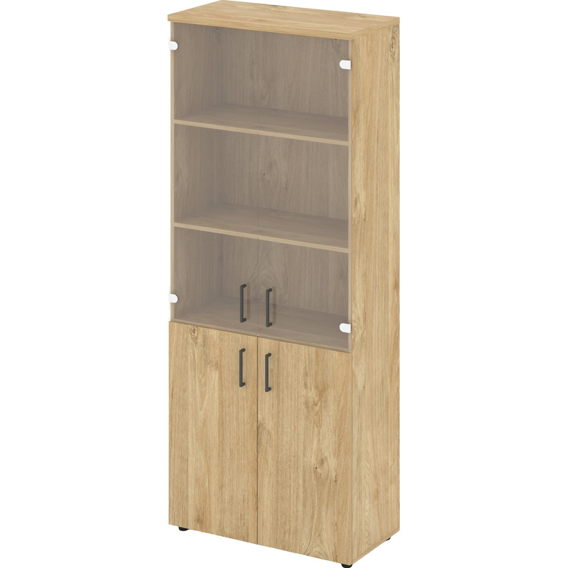 Изображение товара Шкаф для документов Style Project SN.STS-102 закрытый с стеклом тиквуд светлый/антрацит Изображение товара Шкаф для документов Style Project SN.STS-102 закрытый с стеклом тиквуд светлый/антрацит