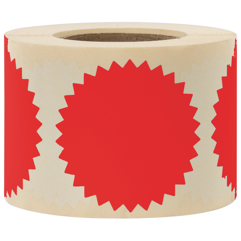 Изображение товара Этикетка для опечатывания документов 55 мм красная 500 штук