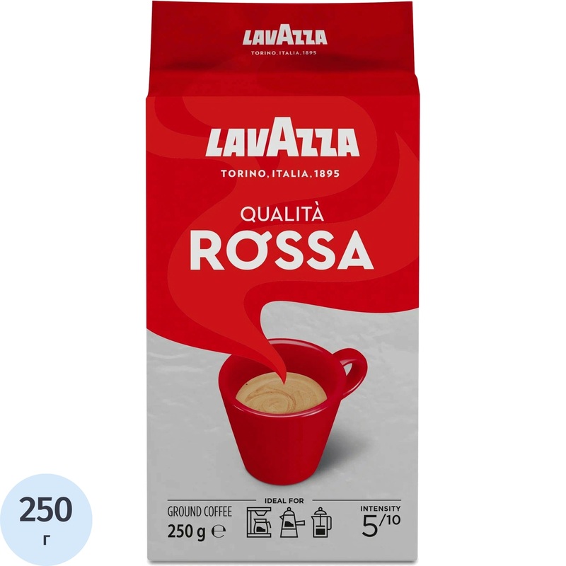 Изображение товара Кофе молотый Lavazza Rosso 250 г (вакуумная упаковка)