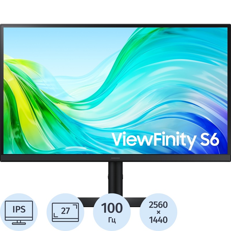 Изображение товара Монитор 27 Samsung ViewFinity S6 S61F IPS 2560x1440 черный