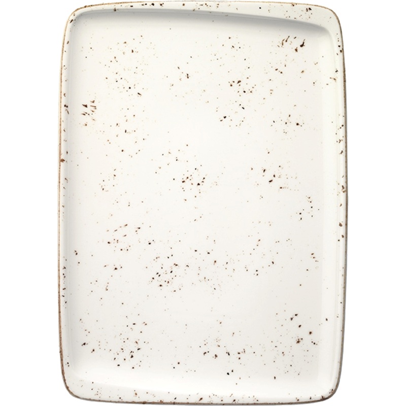 Изображение товара Фарфоровое прямоугольное блюдо Bonna Грейн 23x16 см с ручным декором