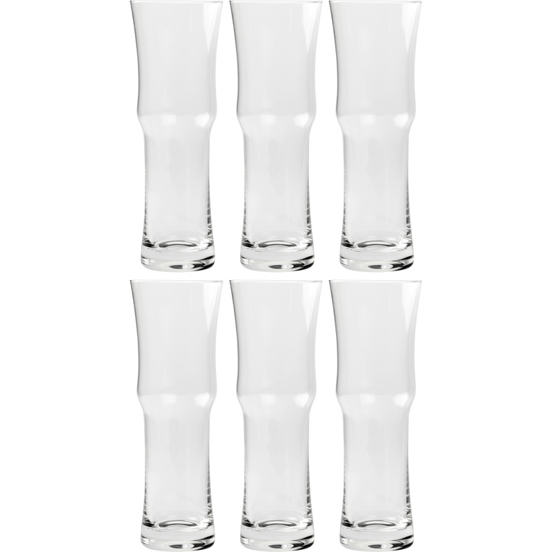 Изображение товара Набор стеклянных пивных стаканов MGline Бамбук 500 мл 6 штук