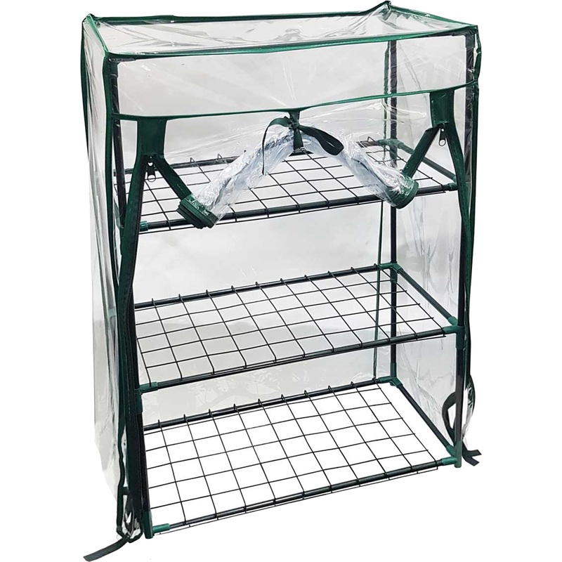 Изображение товара Парник-стеллаж Garden Show Маргарита 3 полки 24x46x80 см для рассады