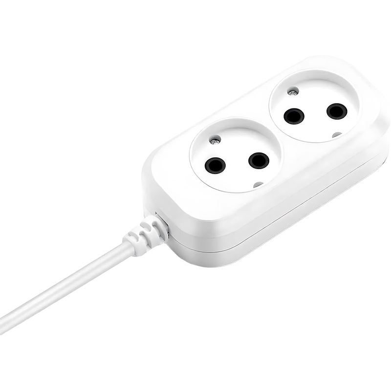 Изображение товара Удлинитель Buro BU-PSL2.3/W 2 розетки 3 м белый