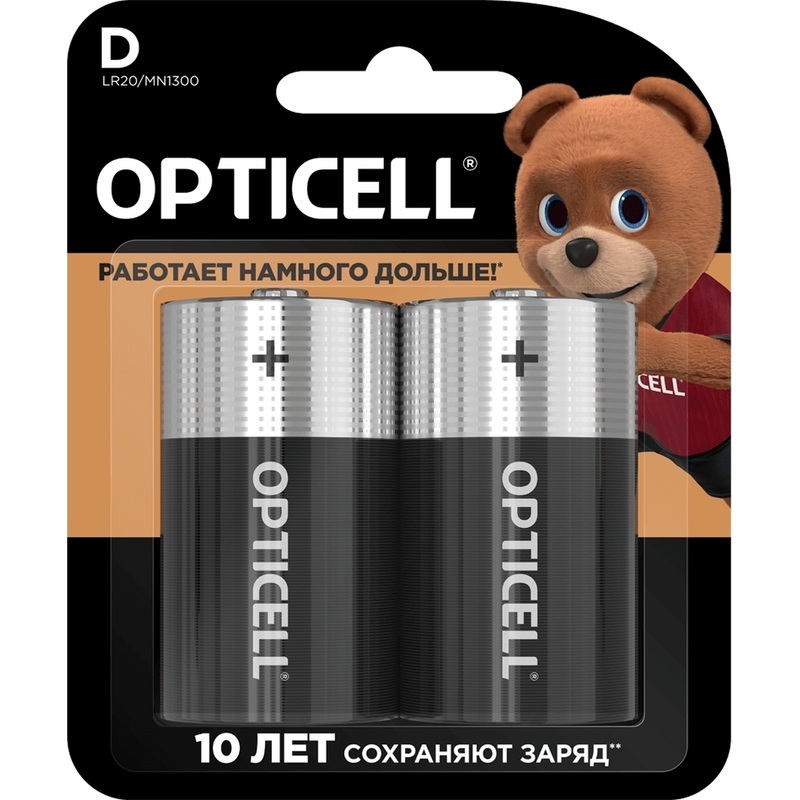 Изображение товара Батарейка D LR20 Opticell Basic 2 шт в упаковке - мощный источник энергии