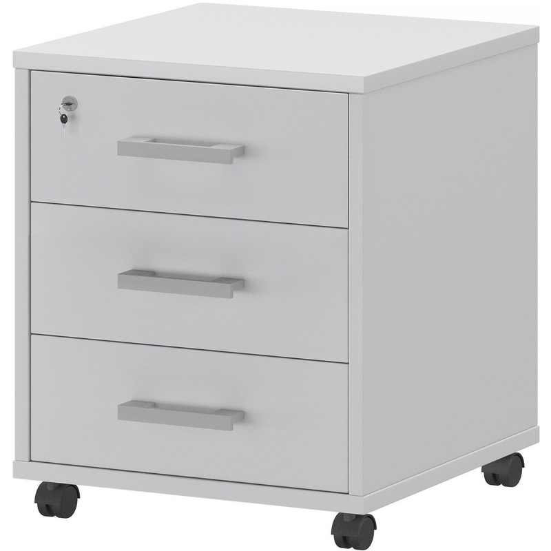 Изображение товара Тумба подкатная Арго АТЛ-03 с замком (белый, 440х450х580 мм, 3 ящика)