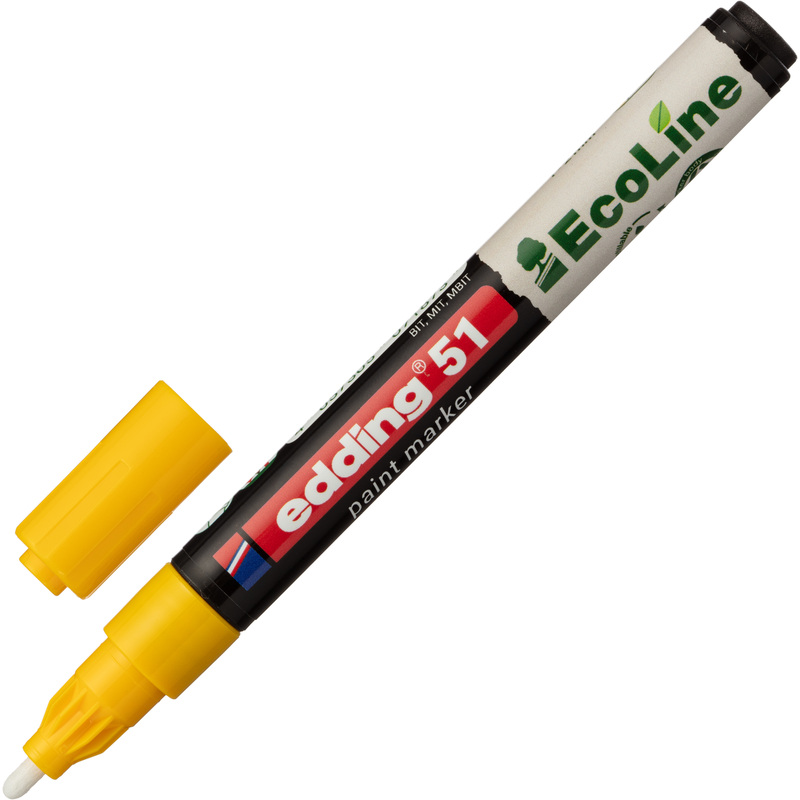 Изображение товара Маркер промышленный лаковый Edding на водной основе жёлтый 1-2 мм (4-51-005)