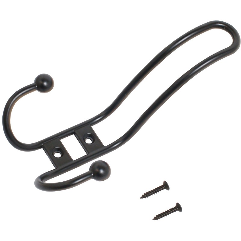 Изображение товара Настенная вешалка StahlBuro 08 A BL матовая черная трёхрожковая