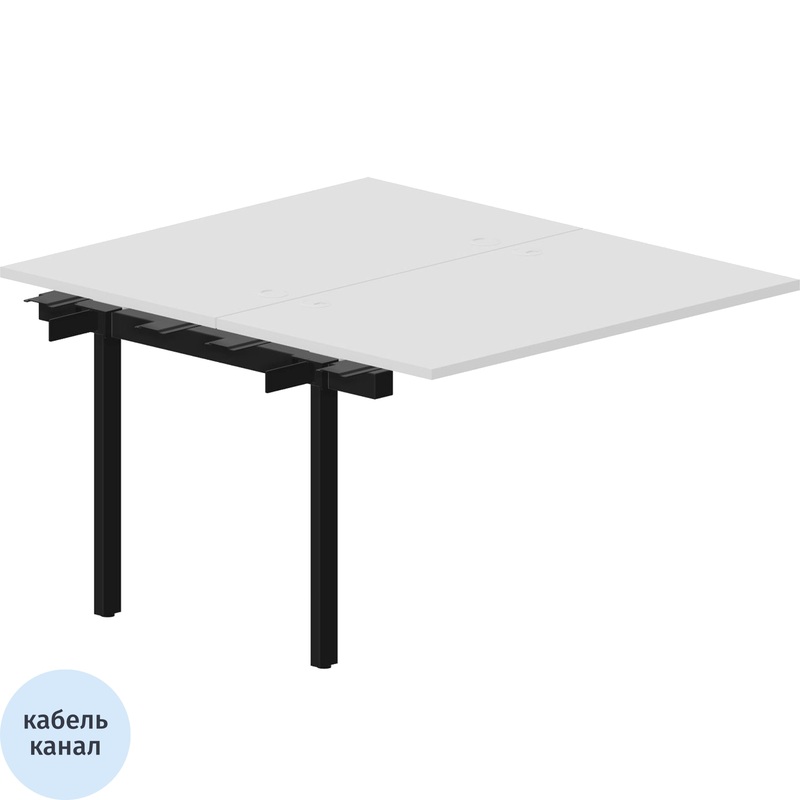 Изображение товара Стол прямой Strike с регулировкой высоты, белый/чёрный
