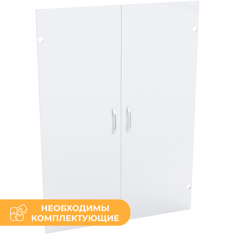 Изображение товара Дверь Комус Мебель Easy Director стеклянная (844х4х1176 мм, 2 штуки в упаковке)