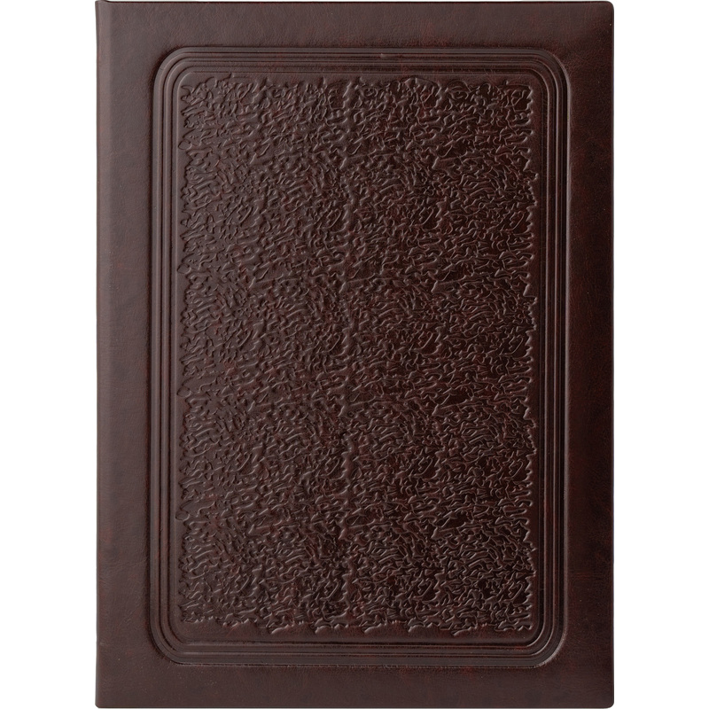 Изображение товара Адресная папка ЛВ+ А4 коричневая из квинеля с тиснением для документов и мероприятий