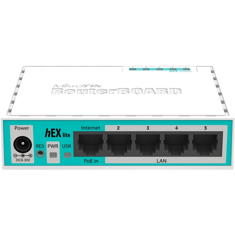 Изображение товара Маршрутизатор MikroTik hEX Lite (RB750r2) с поддержкой управления по сети