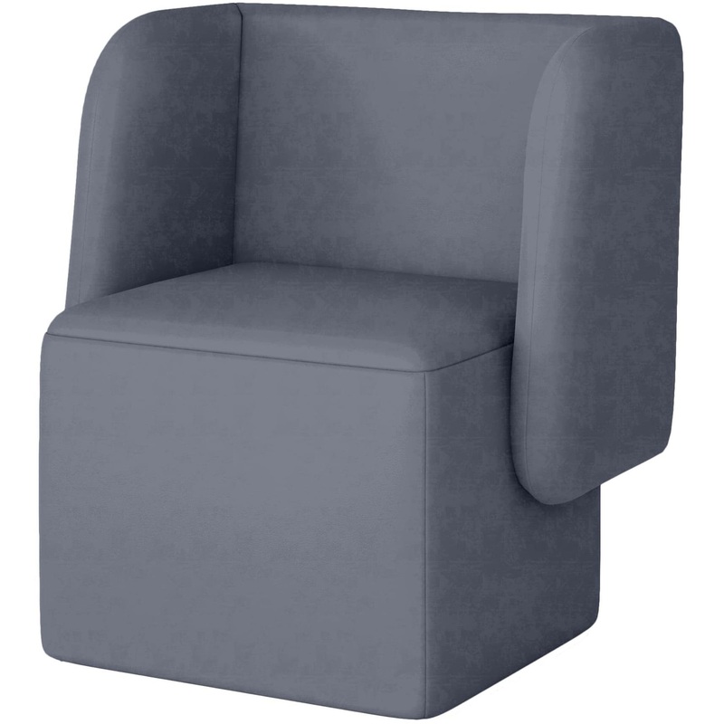 Изображение товара Кресло Стримлайн Д5-01 серое из ткани для общественных помещений