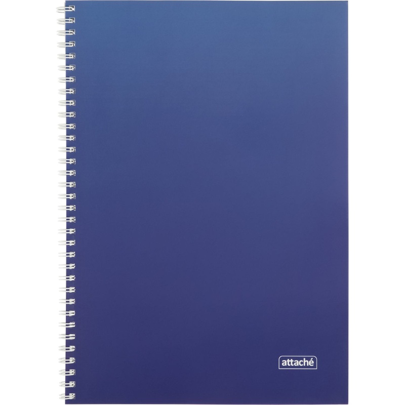 Изображение товара Бизнес-тетрадь Attache А4 96 листов в клетку синяя спираль глянцевая обложка
