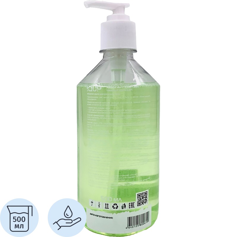 Изображение товара Жидкое мыло IQUP Clean Care Crystal 500 мл для рук и тела, бережное очищение