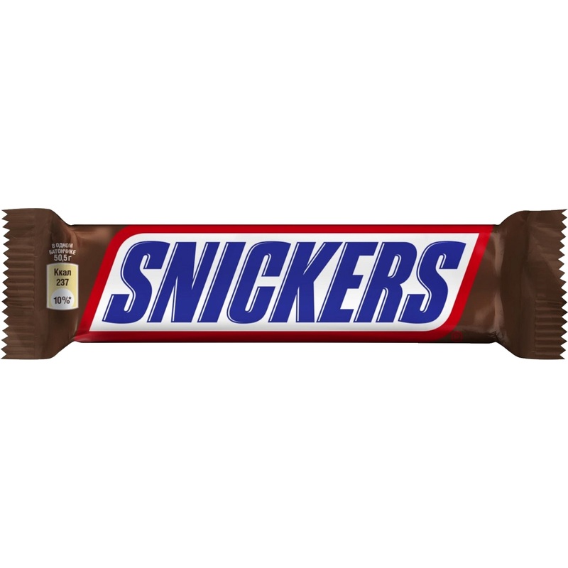 Изображение товара Шоколадный батончик Snickers с карамелью, арахисом и нугой 50,5 г