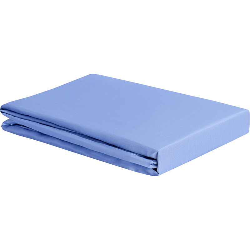 Изображение товара Простыня Tkano Essential 180x270 см голубая из хлопка