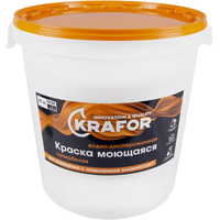 Краска для стен Krafor супербелая глубокоматовая 40 кг
