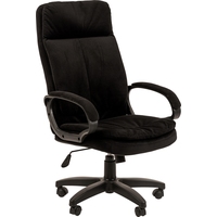 Кресло для руководителя Комус Мебель Easy Chair 691 чёрное (ткань,  пластик)