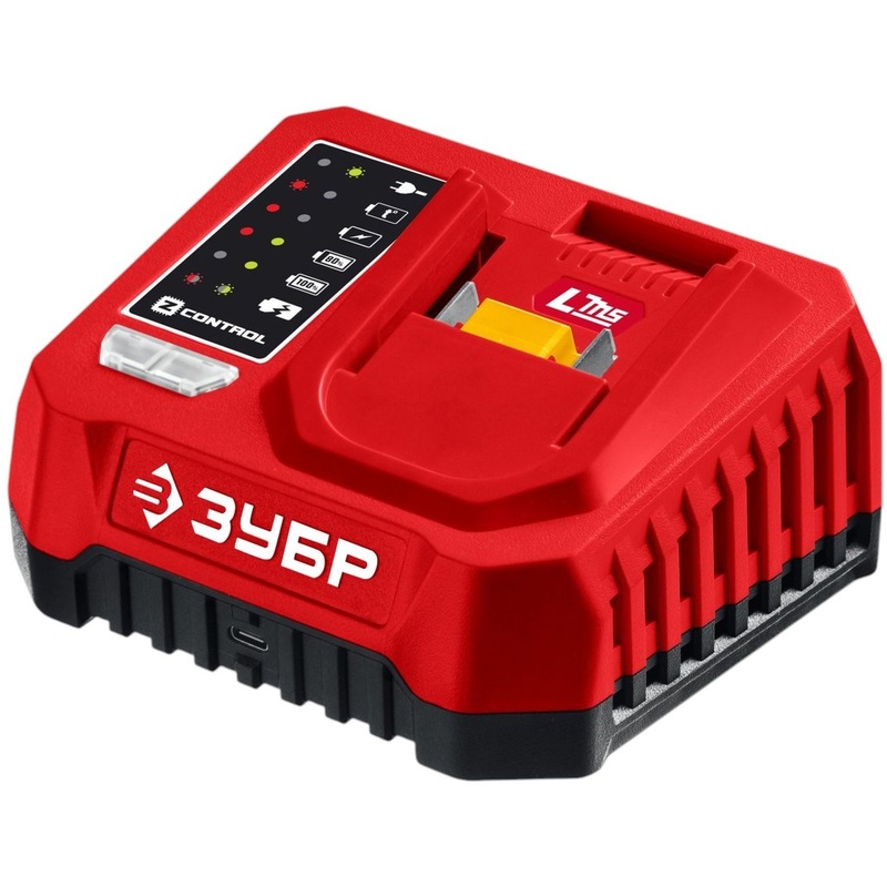 Изображение товара Зарядное устройство Зубр 20 В 3 А БЗУ-20-1 - быстрый и интеллектуальный зарядник для аккумуляторов