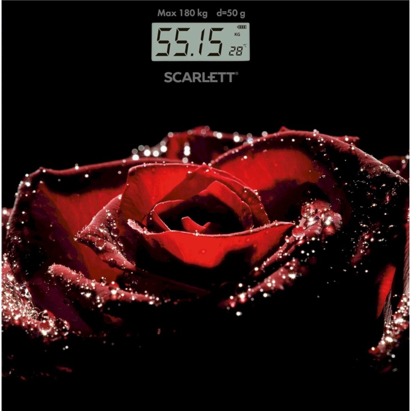 Изображение товара Уценка. Весы напольные Scarlett SC-BS33E028 чёрные с рисунком