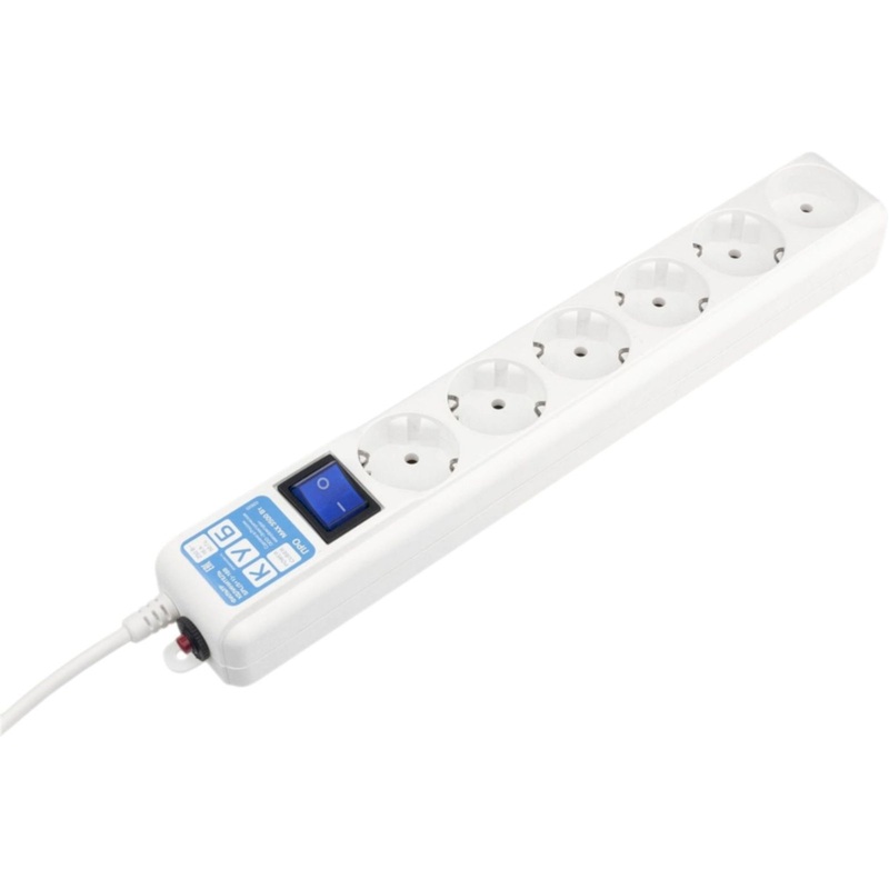 Изображение товара Сетевой фильтр Power Cube Pro 6 розеток 3 м белый надежный защита