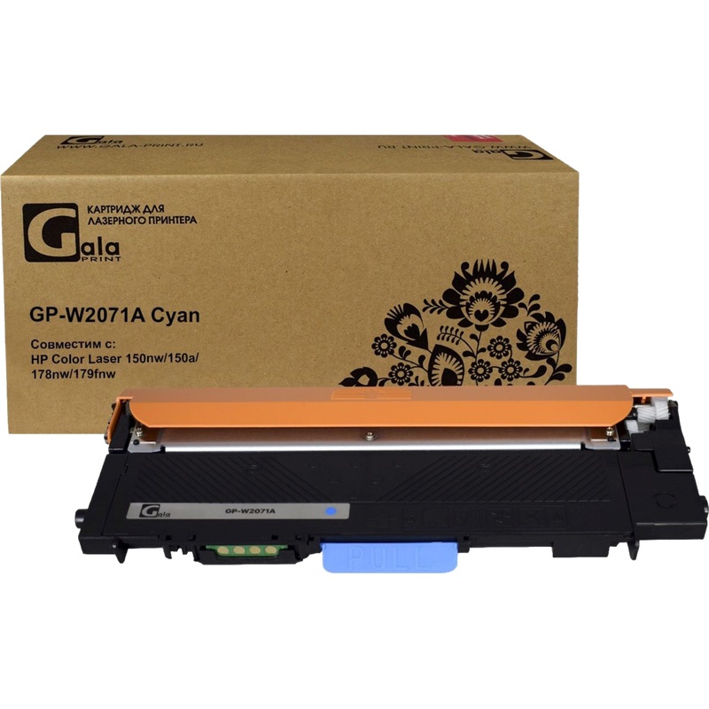 Изображение товара Тонер-картридж GalaPrint 117X GP-W2071A для HP голубой совместимый