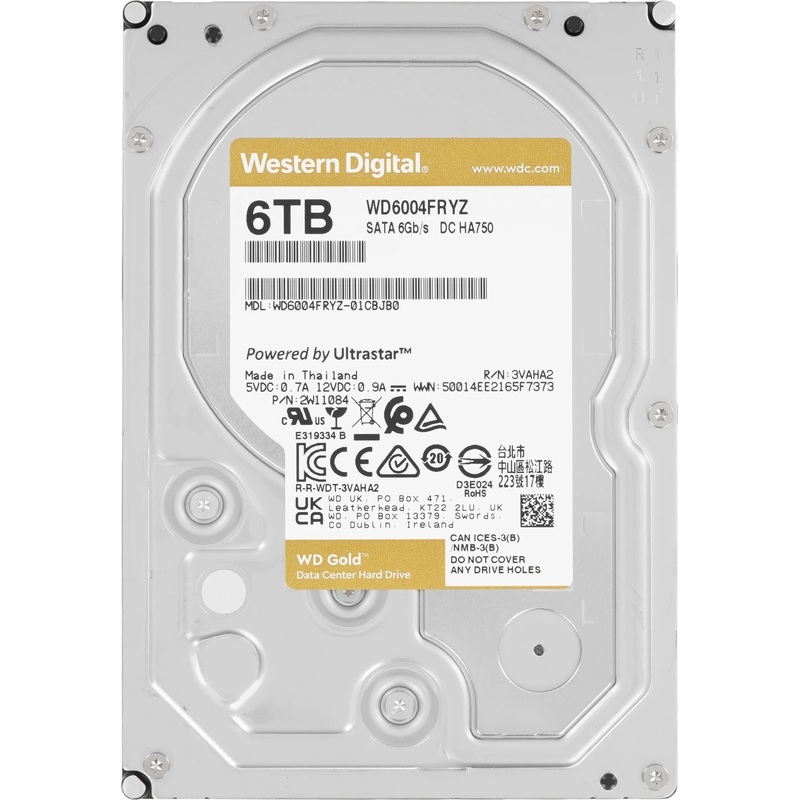 Изображение товара Жёсткий диск Western Digital WD6004FRYZ 6 ТБ для серверов и NAS