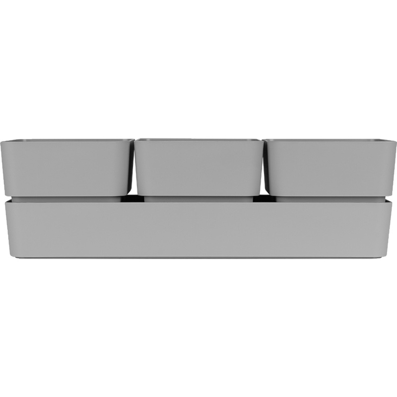 Изображение товара Набор кашпо с поддоном La decoro Фиори Трио 3 шт 0.45л серый