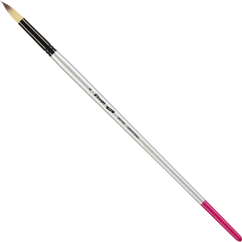 Изображение товара Кисть художественная Комус Арт круглая средней жесткости синтетика №8