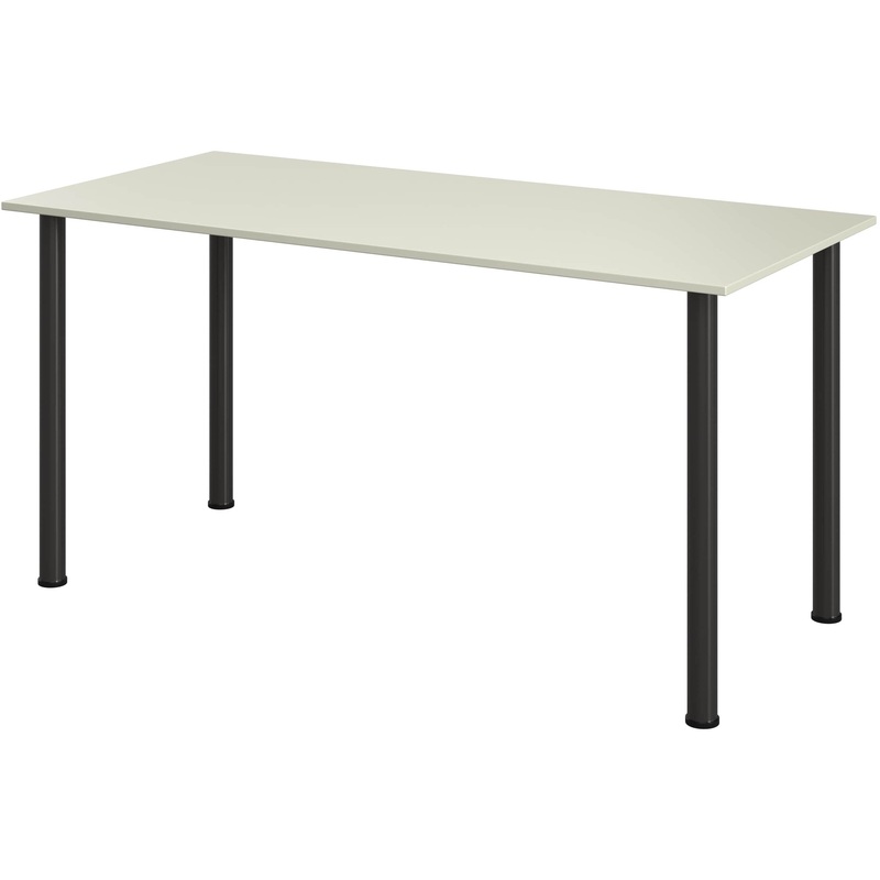 Изображение товара Обеденный стол Комус МДС 150x70см серый и чёрный без сборки Россия