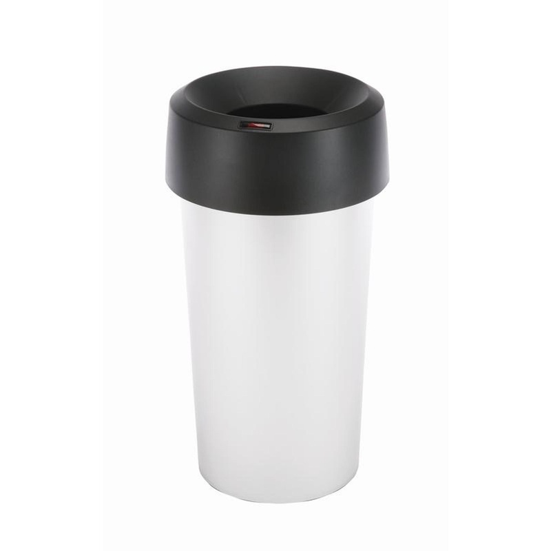 Изображение товара Уценка. Контейнер для мусора Vileda Professional Ирис 50 л пластик серебристый/чёрный (73x38x38 см)