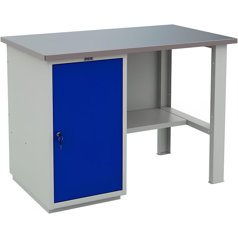 Изображение товара Верстак Практик Profi W 201 с тумбой и полками, 1200x700x870 мм, Россия