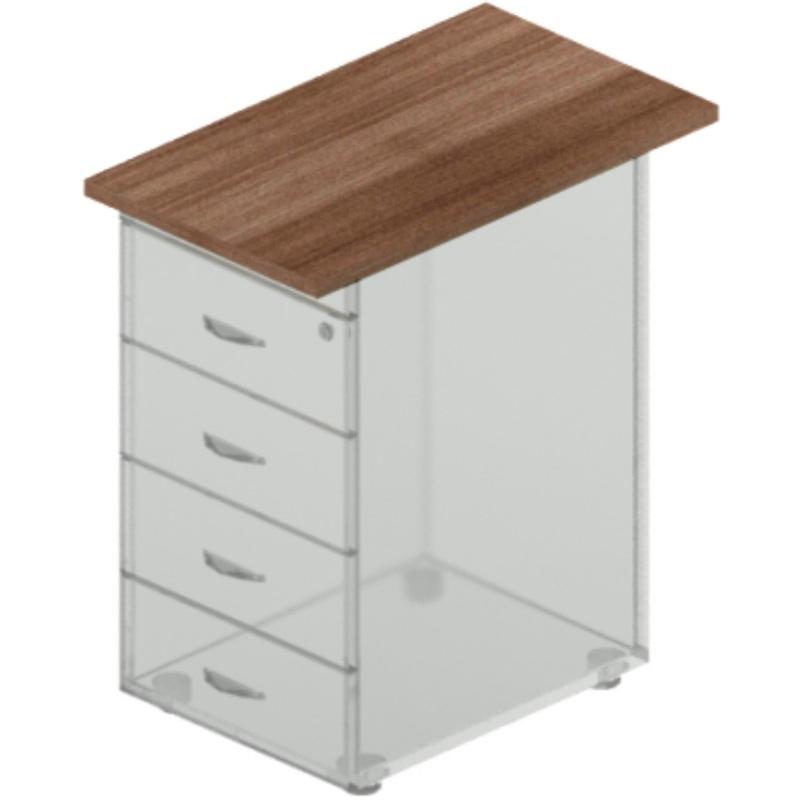 Изображение товара Топ тумба приставной Агат АО-21Т орех палдао 400x700x22 мм офисная мебель