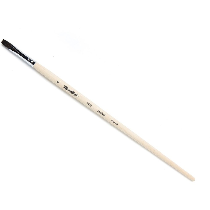 Изображение товара Кисть художественная Roubloff плоская белка №8 для акварели и акрила