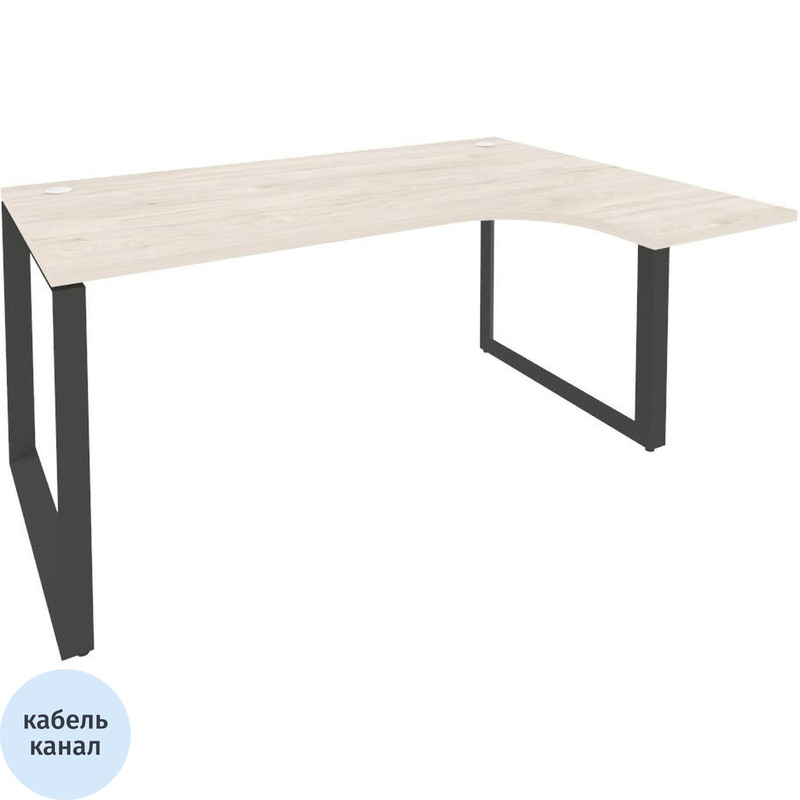 Изображение товара Эргономичный стол ONIX-О правый, светлый денвер/антрацит