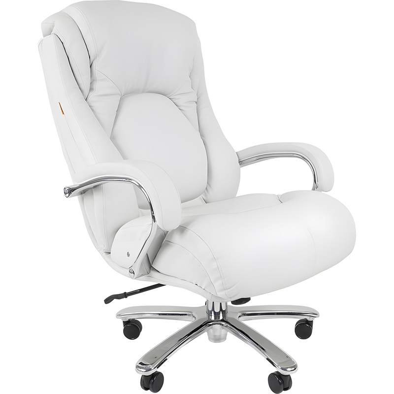 Изображение товара Кресло для руководителя Chairman 402 белое (натуральная кожа с компаньоном, металл)