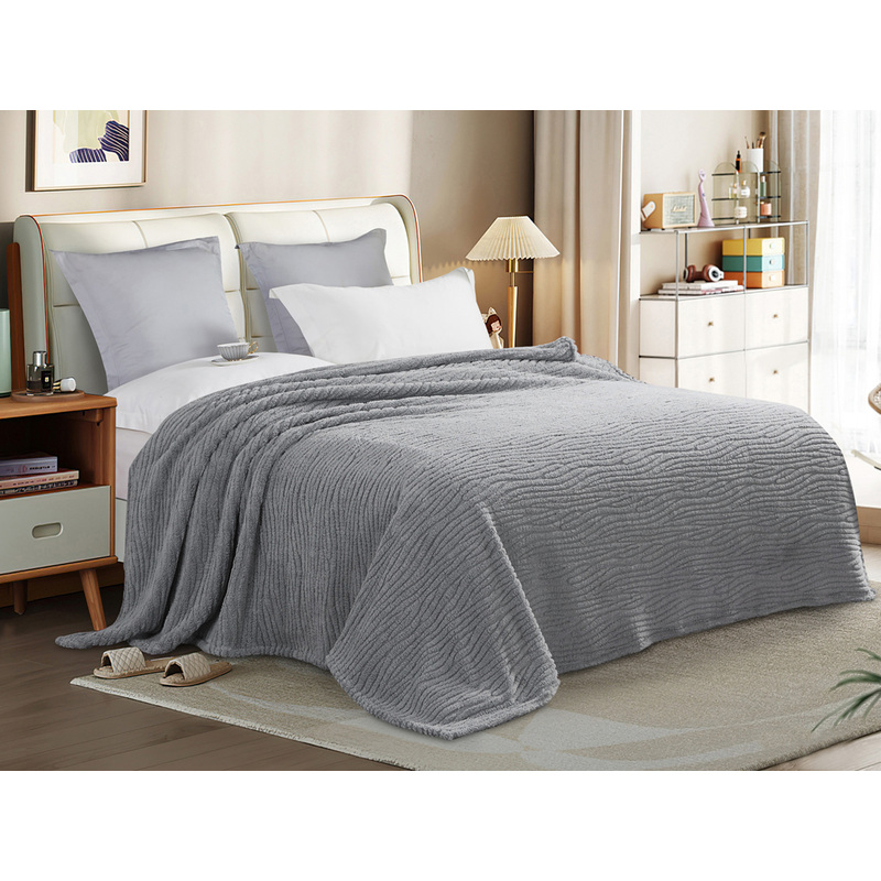 Изображение товара Плед Cleo Gammi микрофибра 180x200 см серый для дома и подарка