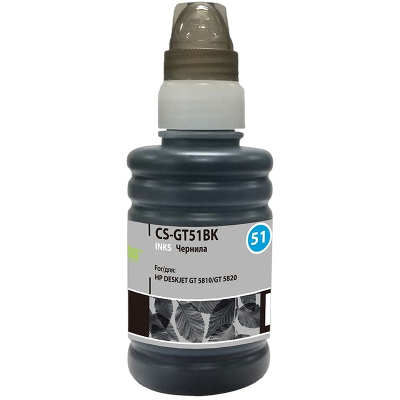 Изображение товара Чернила Cactus CS-GT51BK M0H57AE для HP совместимые черные 100 мл