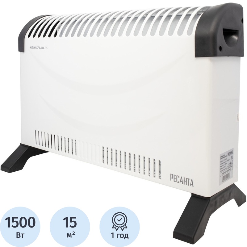 Изображение товара Конвектор Ресанта ОК-1500С белый (1500 Вт, без терморегулятора, 67/4/7)