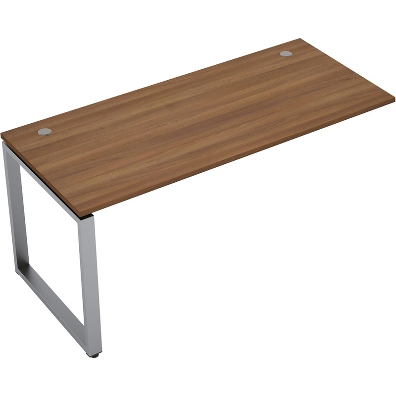 Изображение товара Стол офисный приставной Avance 6МБК-О.6179 шамони тёмный/алюминий матовый 1400х700х750 мм