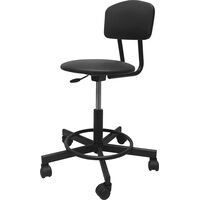 Уценка. Стул лабораторный Easy Chair 231PPU РС97/РС12 с опорой для ног  черный (искусственная кожа, металл). уц_меб