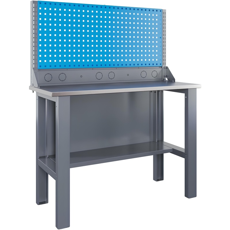 Изображение товара Рабочий металлический стол Верстакофф SLF 121.11-1R 1200х500х1200 мм с оцинкованной сталью