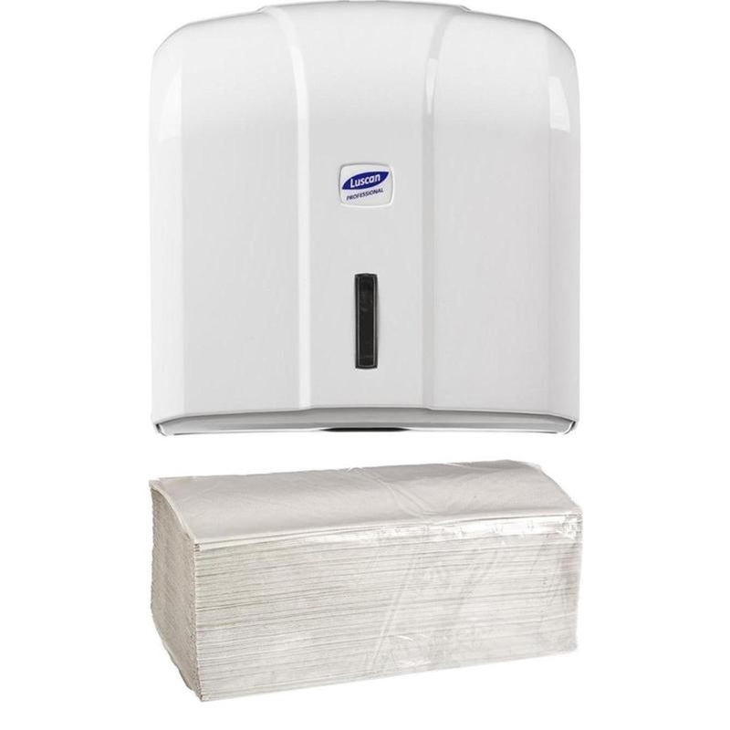 Изображение товара Бумаготканные полотенца 1-слойные серые V-сложение 20 пачек по 250 листов проти лоя