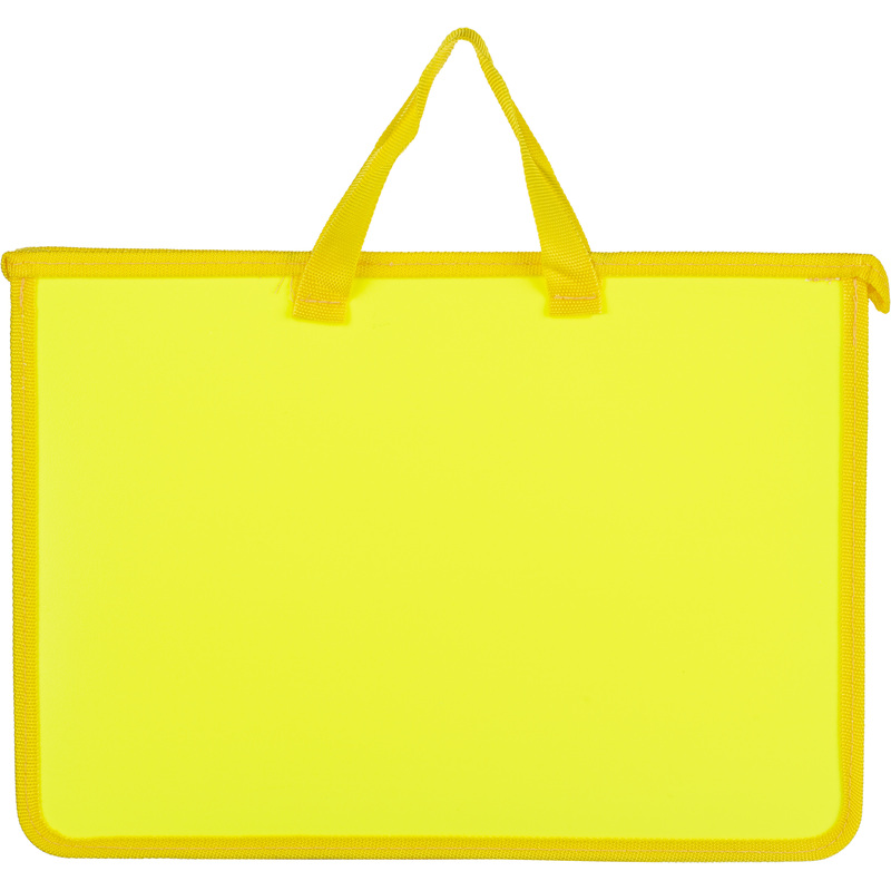 Изображение товара Папка-портфель пластиковая Attache Neon А4+ желтая (34x24.5 см, 1 отделение)