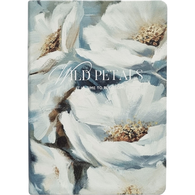 Изображение товара Ежедневник датированный 2026 год InFolio Petals А5 искусственная кожа серый обрез