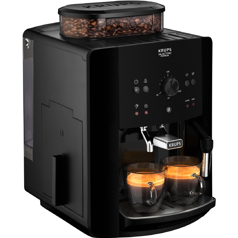 Изображение товара Кофемашина Krups EA810870 черная с встроенной кофемолкой и автоматической очисткой