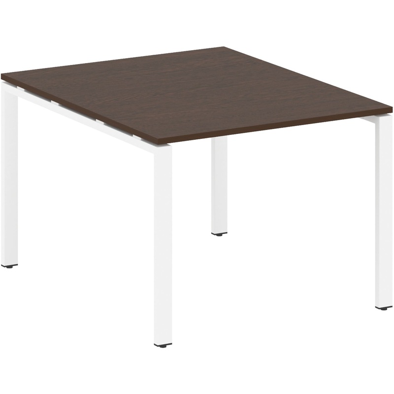 Изображение товара Стол для переговоров Metal System Style БП.ПРГ-1.1 венге цаво белый 1000x1235x750 мм
