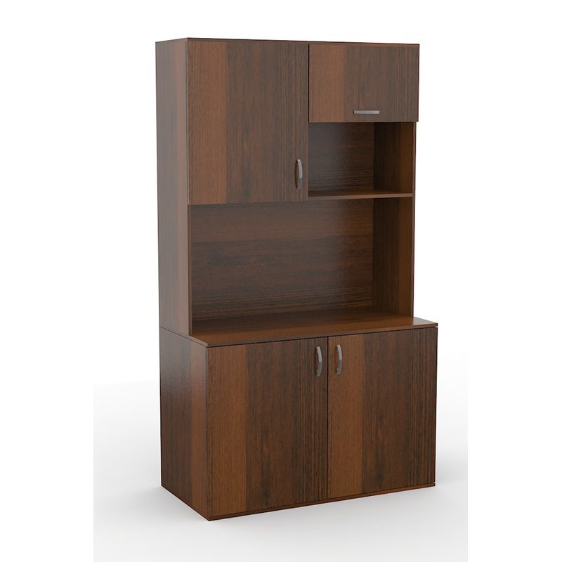 Изображение товара Мини-кухня Ринг КМ 214 орех с габаритами 1200х600 мм и высотой 2135 мм